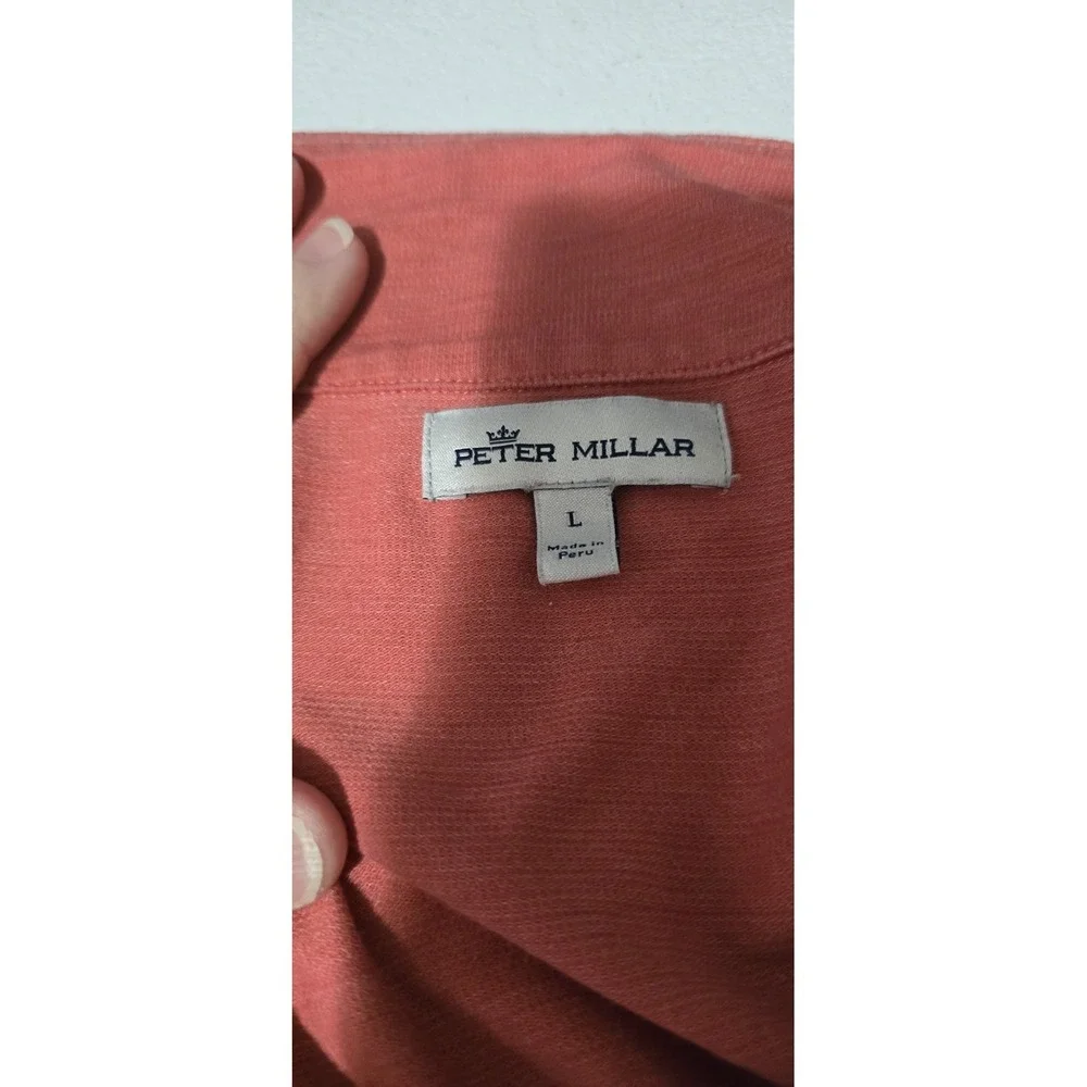 Peter Millar 1/4 Sweater Men's L Large Crown Comfort Interlock‎ Quarter Zip